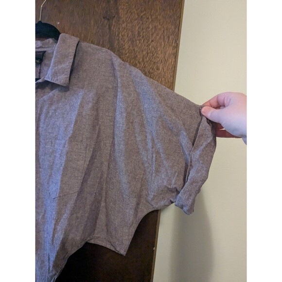 Vintage Torrid 2x Purple Button Up Crop Top - Picture 2 of 8